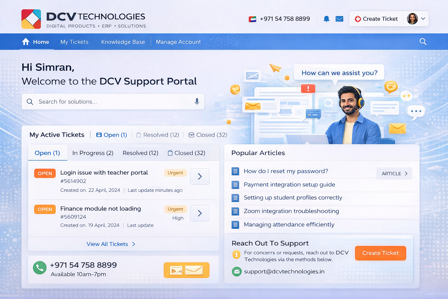 Self Help Panel Screenshot